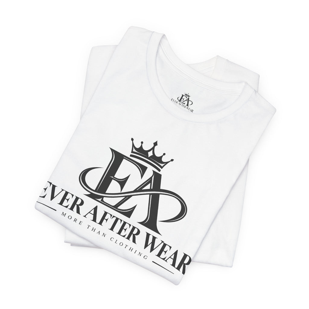 EverAfterWear Logo tee - product mockup with gold streetwear design - alternate view