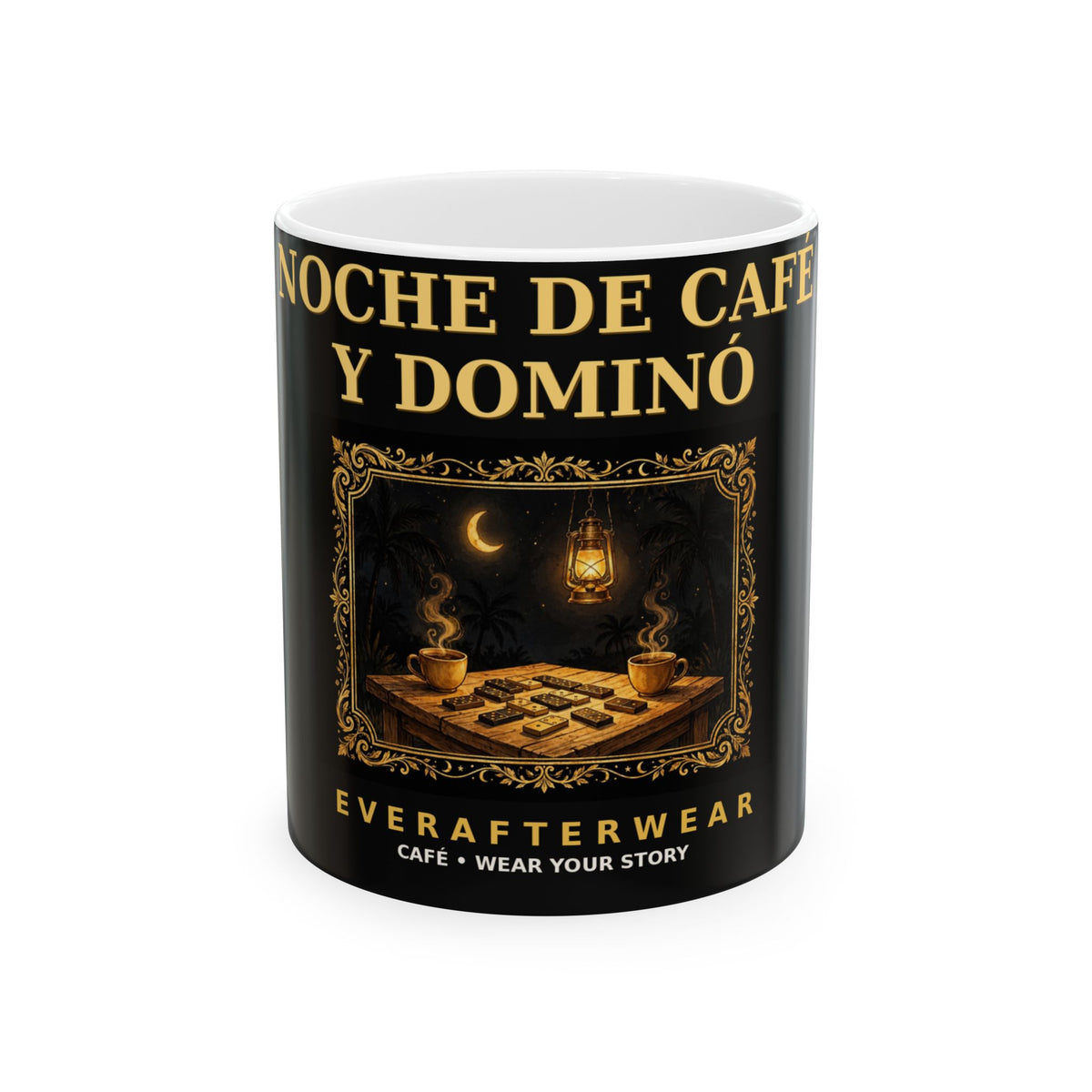 EverAfterWear Noche De Cafe Y Domino Mug