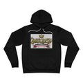 EverAfterWear Quisqueya Script Crown hoodie - product mockup with gold streetwear design - alternate view