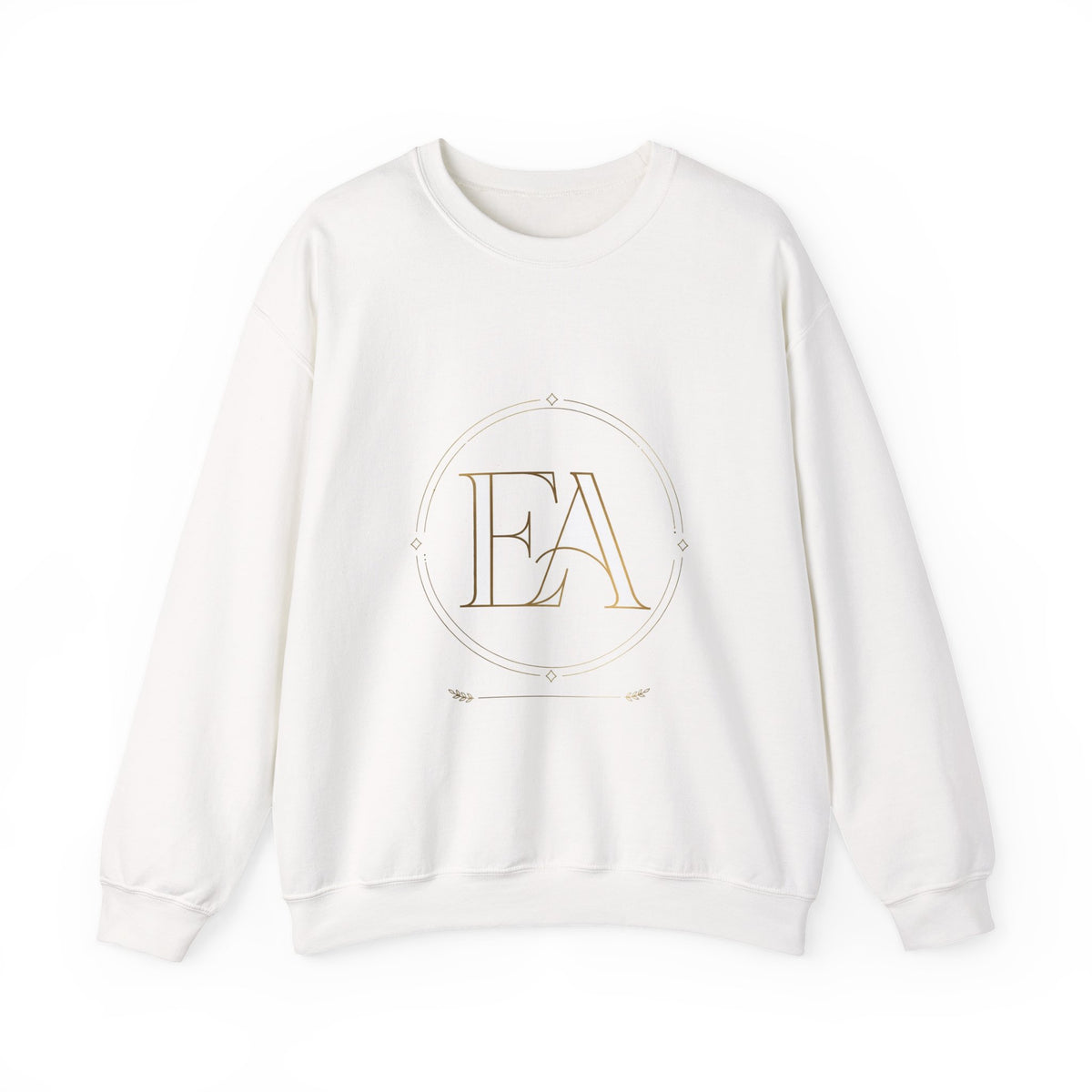 EverAfterWear EA Serif sweatshirt - product mockup with gold streetwear design