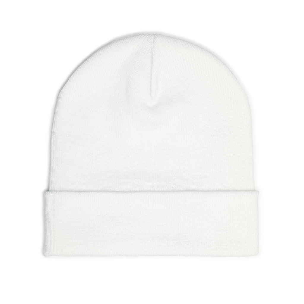 EverAfterWear HERO Crown EA Logo beanie - headwear mockup with gold streetwear design - alternate view