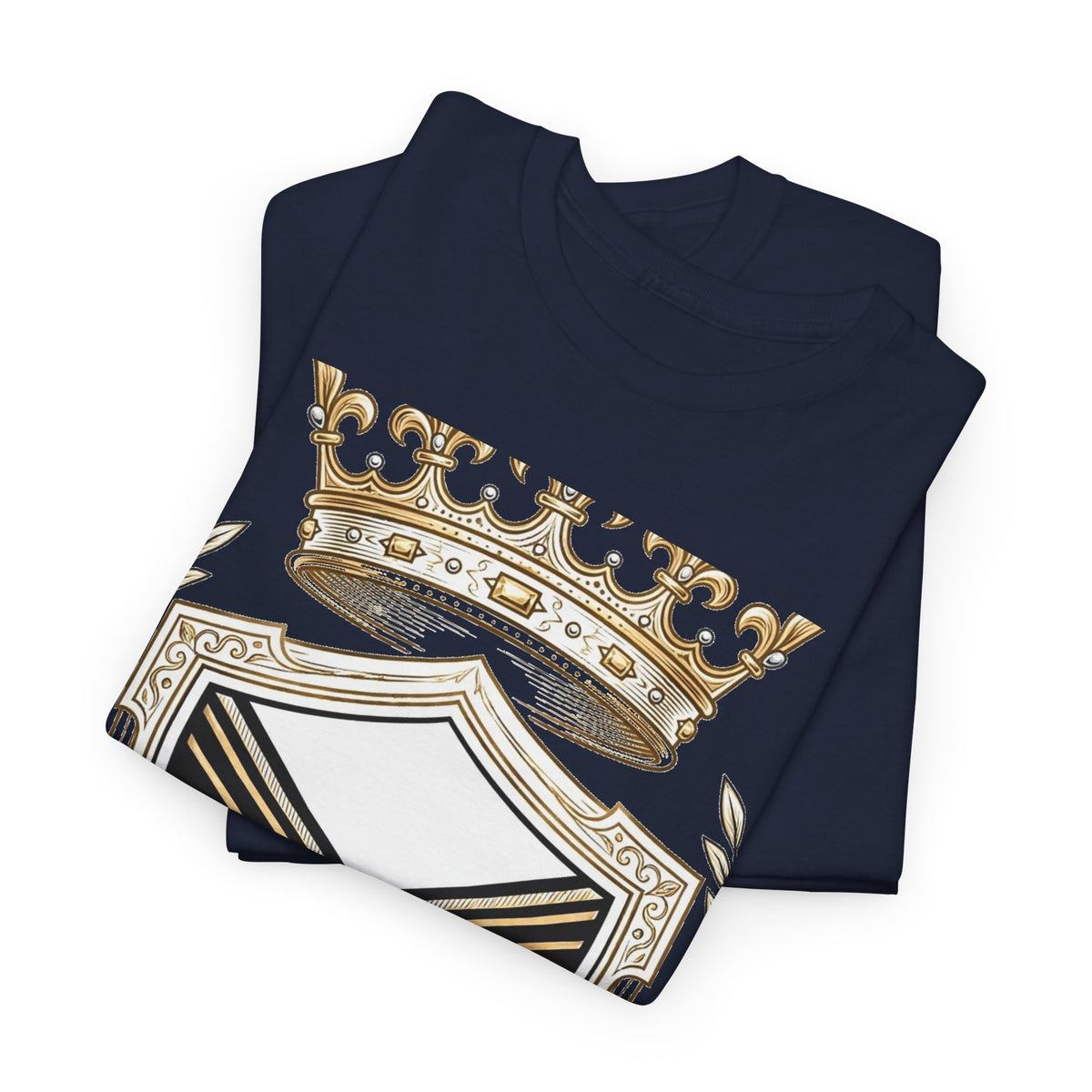 EverAfterWear Royal Crest MMXXVI Women's tee - product mockup with gold streetwear design - alternate view