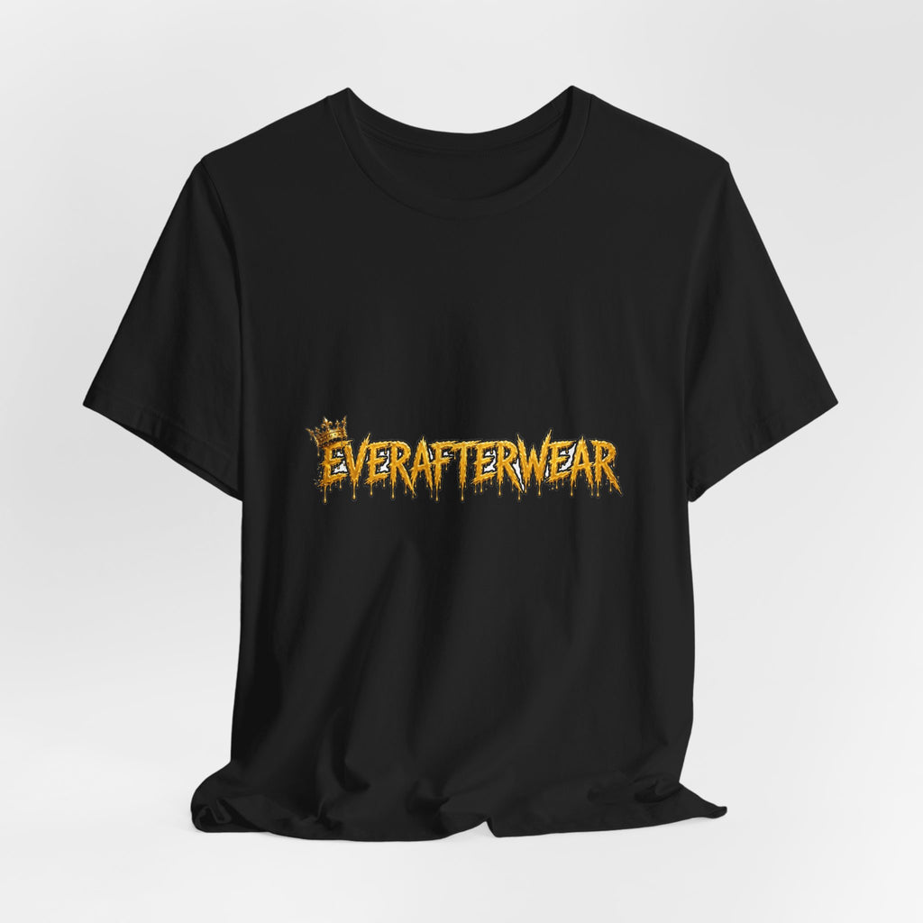 EverAfterWear Gold Drip Logo Tee – Halloween Edition tee - product mockup with gold streetwear design - alternate view