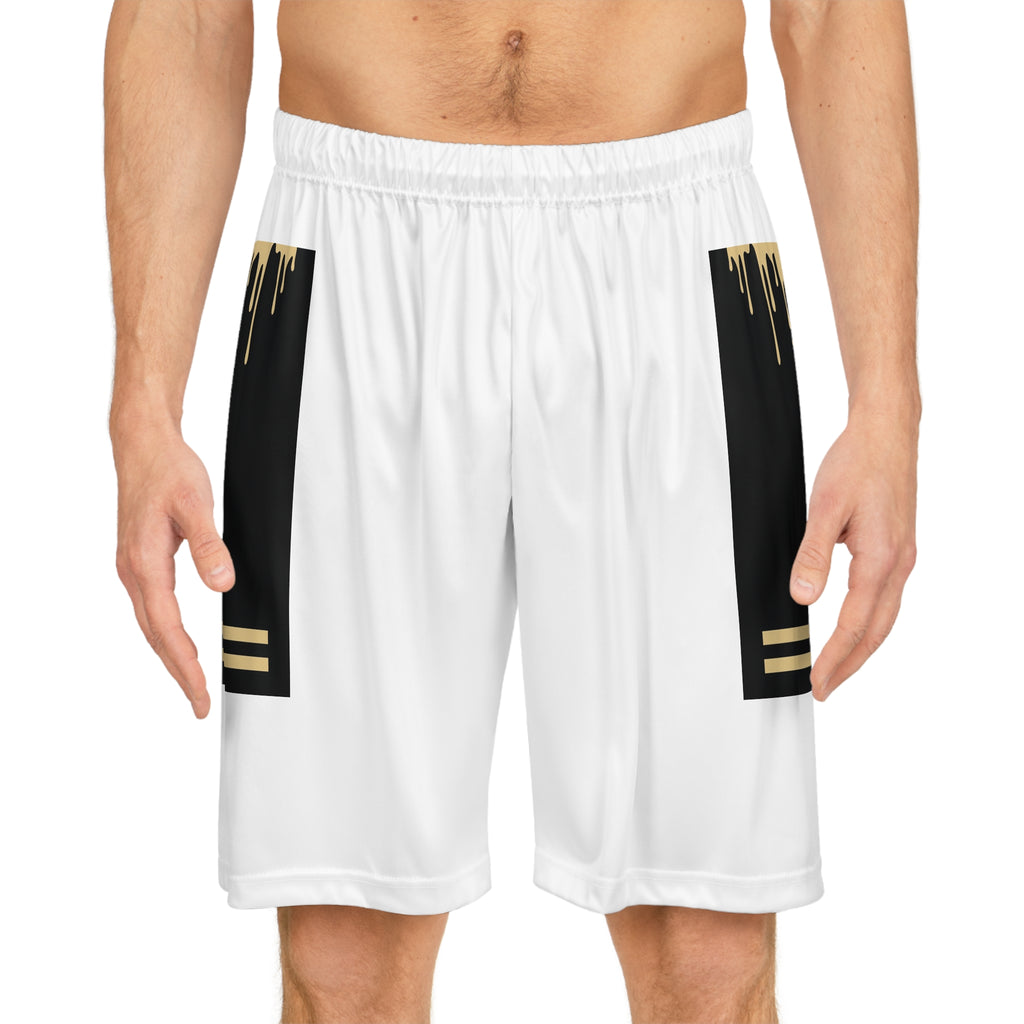 Pantalones cortos de baloncesto Gold Drip de EverAfterWear