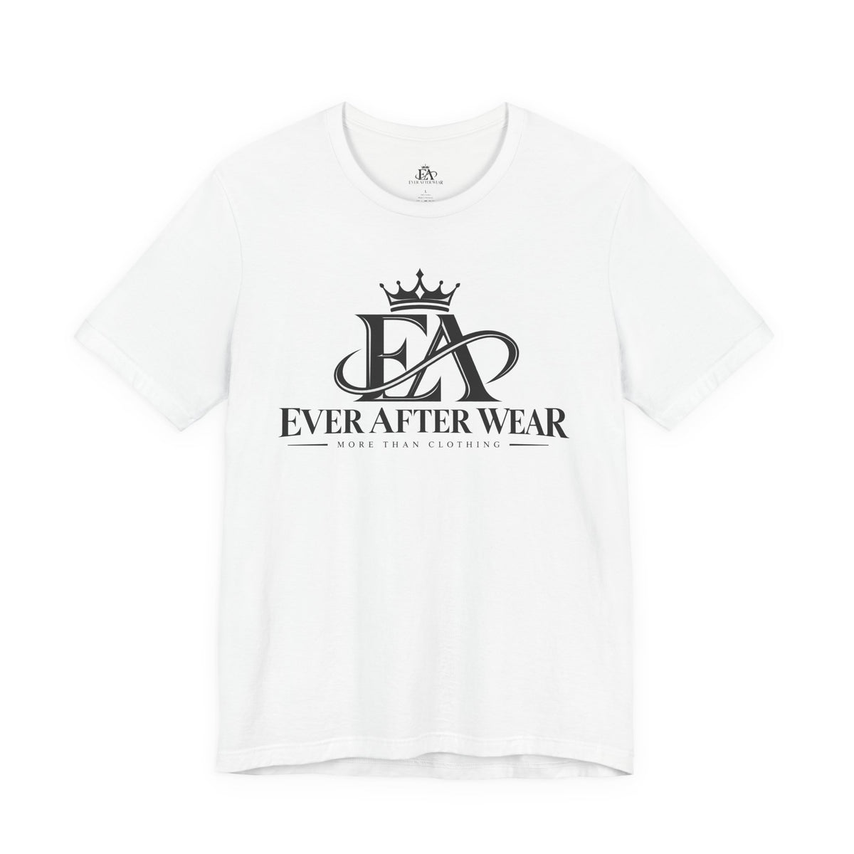 EverAfterWear Logo tee - product mockup with gold streetwear design