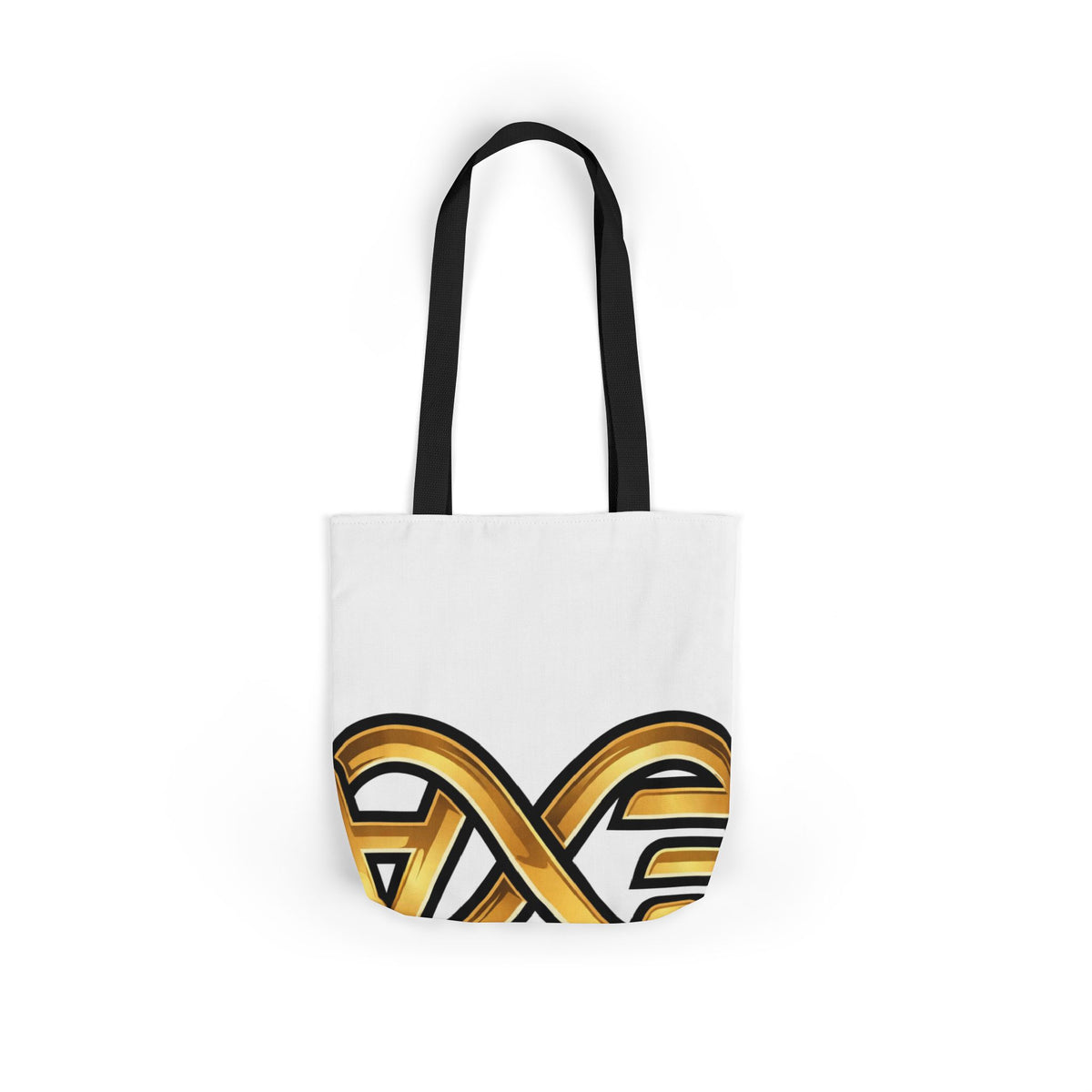 EverAfterWear HERO Crown Logo Men's tote bag - product mockup with gold streetwear design - alternate view