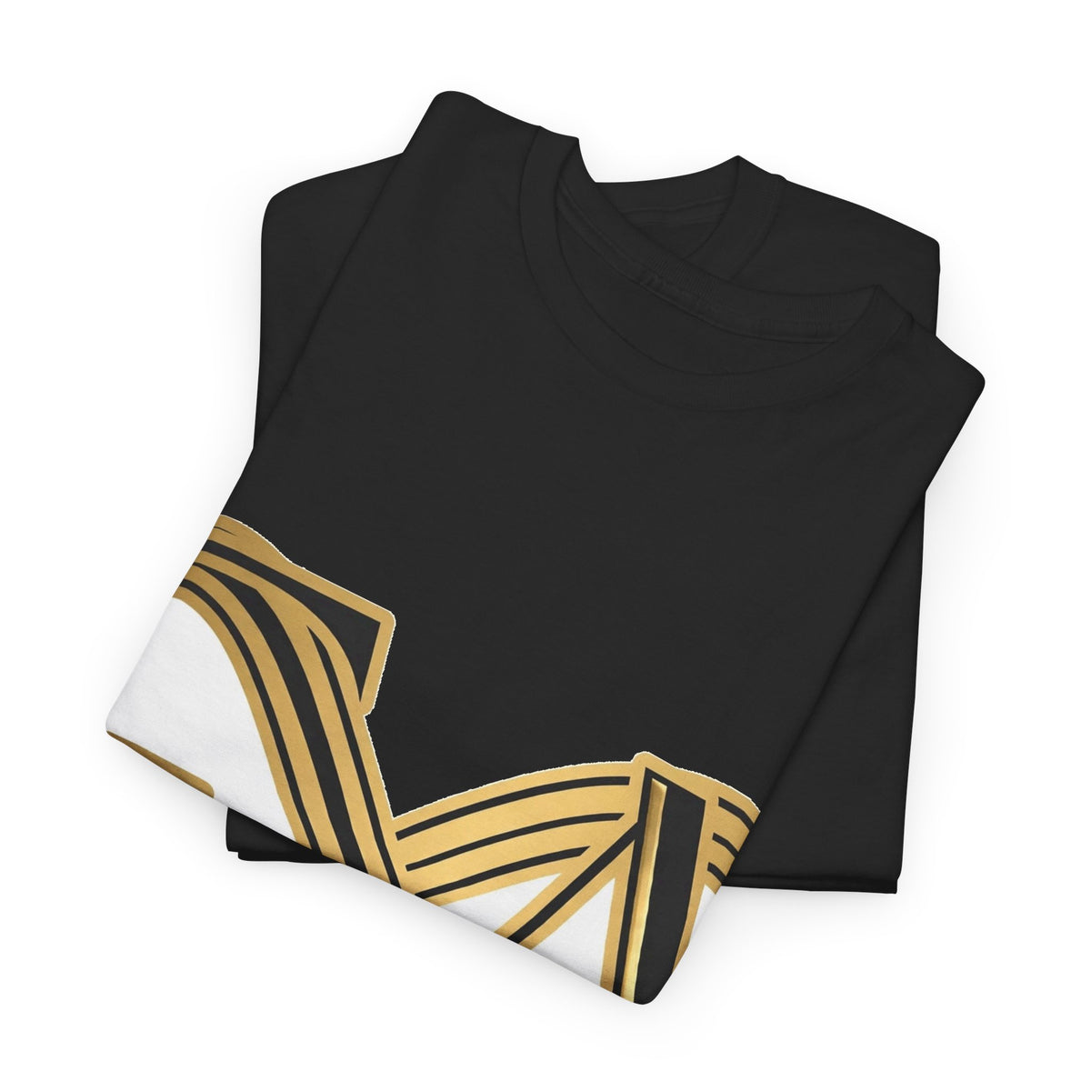 EverAfterWear Infinity EA Monogram tee - product mockup with gold streetwear design - alternate view