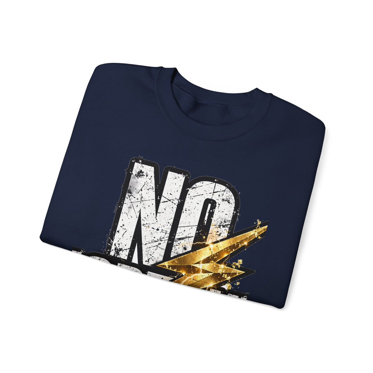 EverAfterWear No Shortcuts sweatshirt - product mockup with gold streetwear design - alternate view