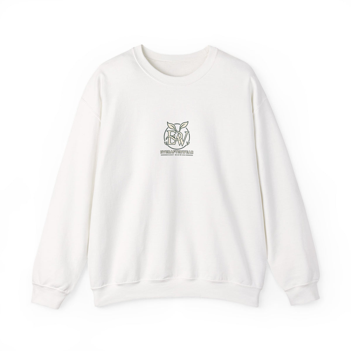 EverAfterWear Signature EW sweatshirt - product mockup with gold streetwear design