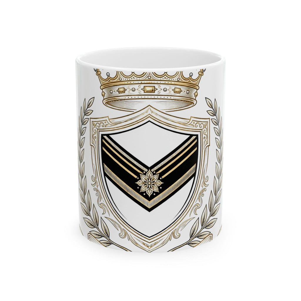 EverAfterWear Royal Crest MMXXVI Women's mug - ceramic coffee mug mockup with gold streetwear design