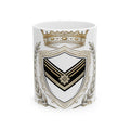 EverAfterWear Royal Crest MMXXVI Women's mug - ceramic coffee mug mockup with gold streetwear design