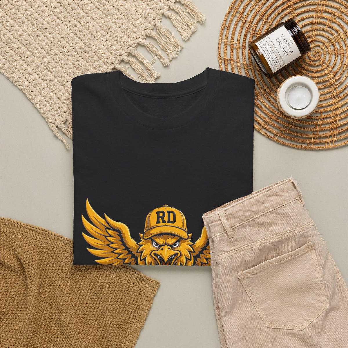 EverAfterWear Águila BEISBOL RD Unisex Heavy Cotton Tee – Dominican Baseball Graphic T-Shirt