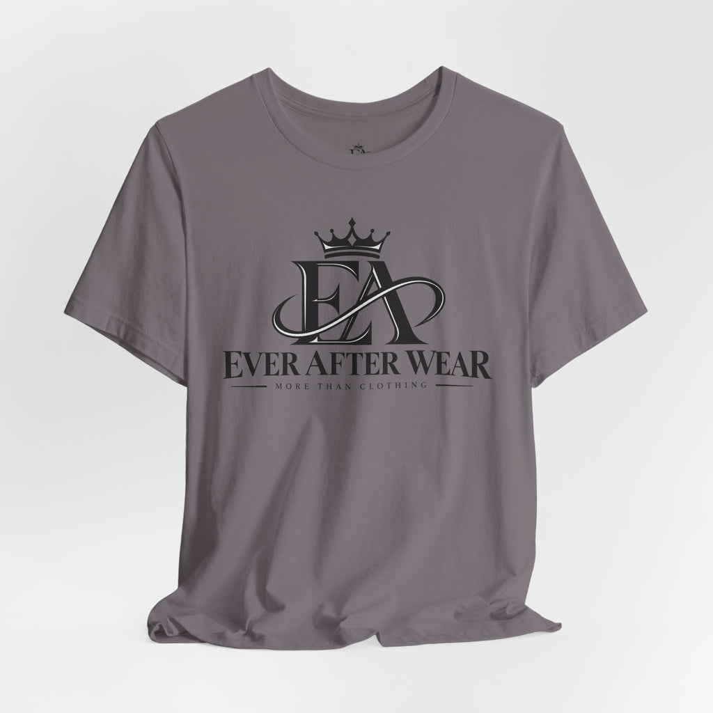 EverAfterWear Logo tee - product mockup with gold streetwear design - alternate view