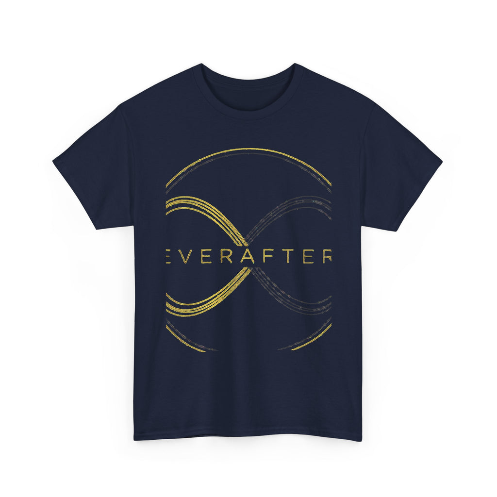 EverAfterWear Double Infinity EverAfter Women's tee - product mockup with gold streetwear design - alternate view