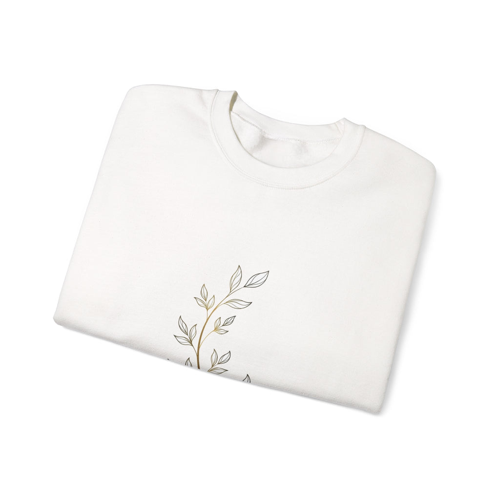 EverAfterWear Laurel sweatshirt - product mockup with gold streetwear design - alternate view
