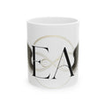 EverAfterWear Angel Wings Infinity Women's mug - ceramic coffee mug mockup with gold streetwear design