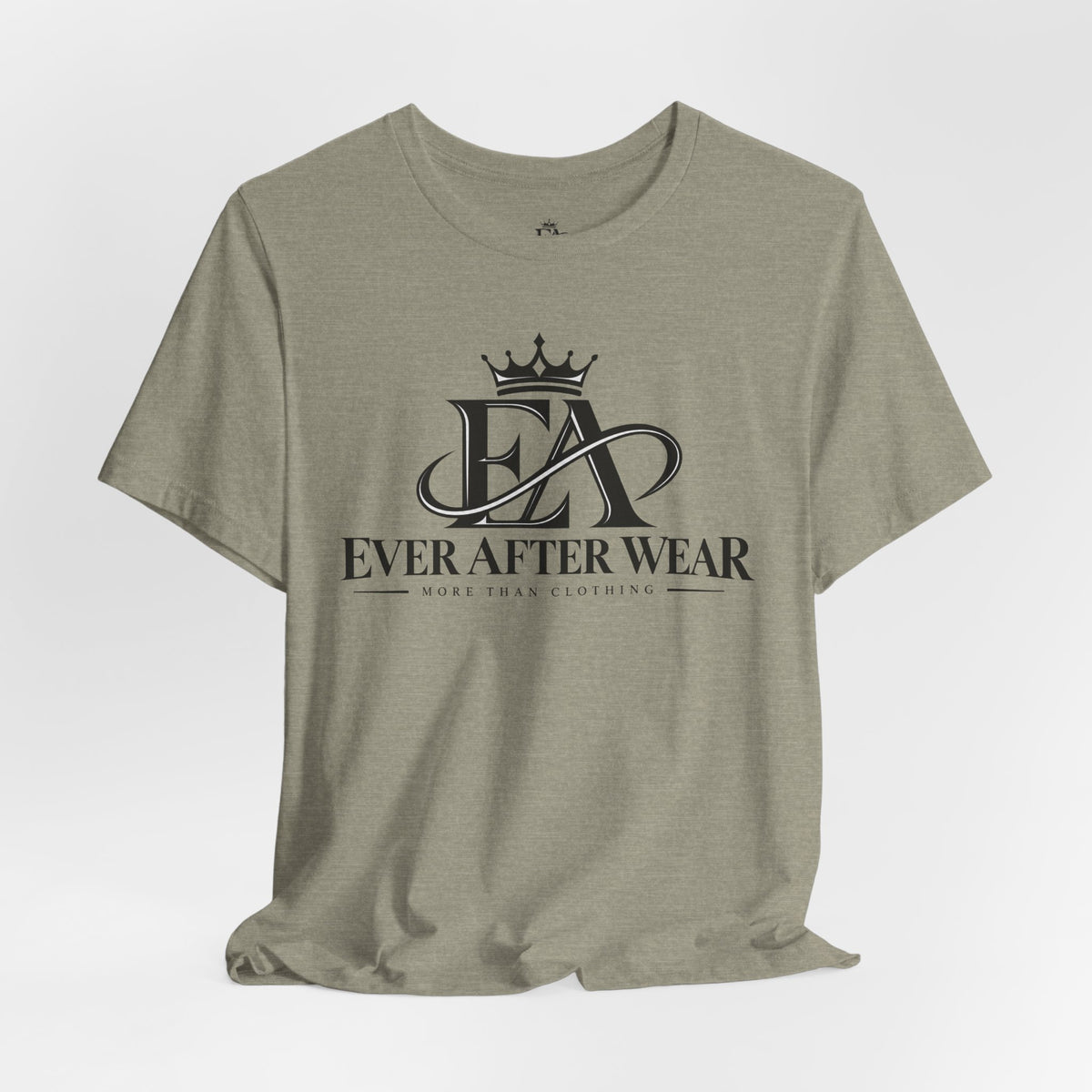 EverAfterWear Logo tee - product mockup with gold streetwear design - alternate view
