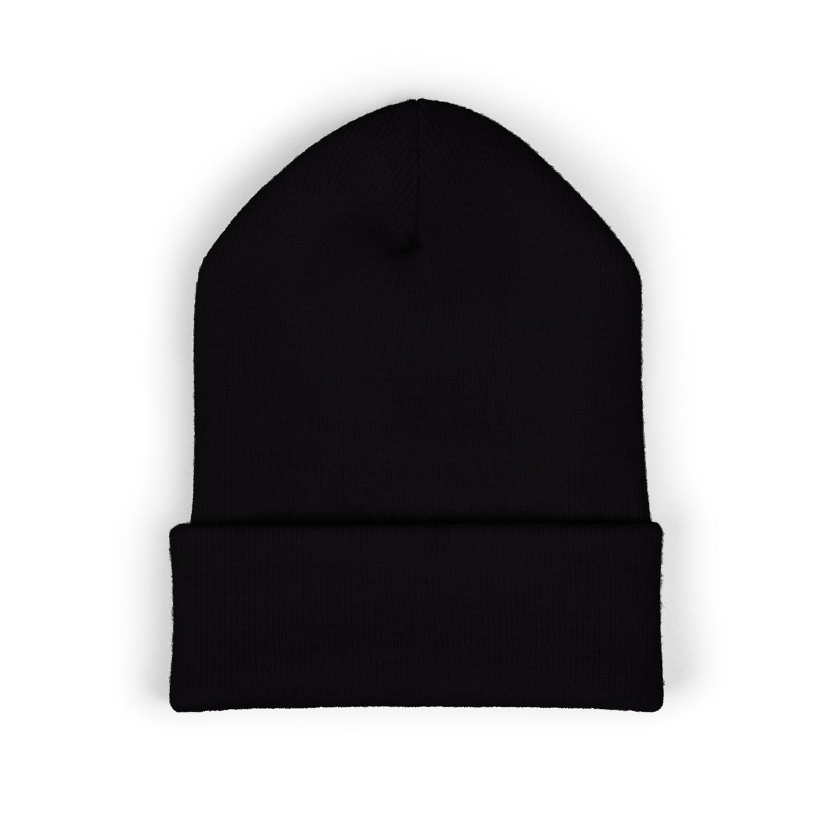 EverAfterWear Halloween Moon beanie - headwear mockup with gold streetwear design - alternate view