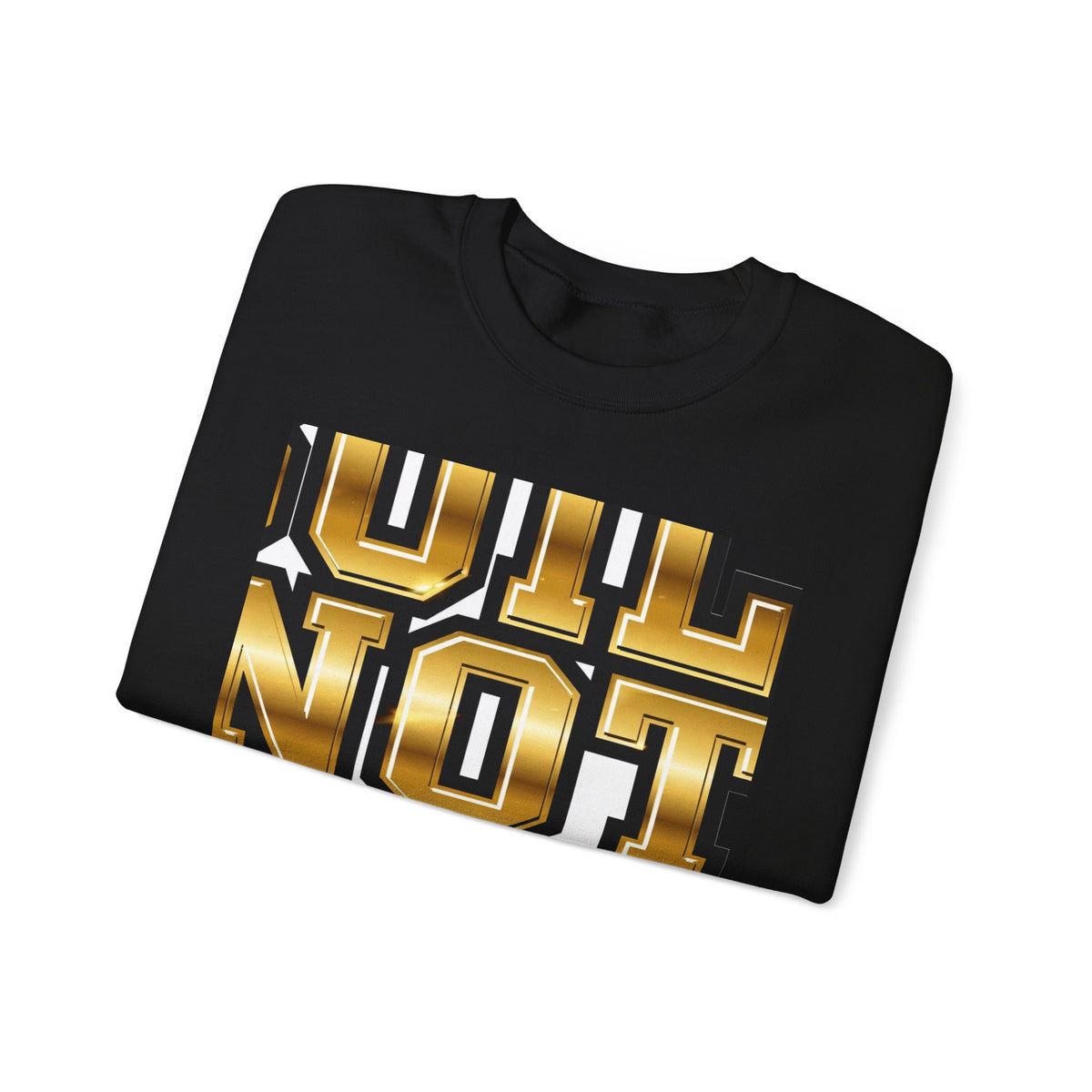 EverAfterWear Built Not Born Men's sweatshirt - product mockup with gold streetwear design - alternate view