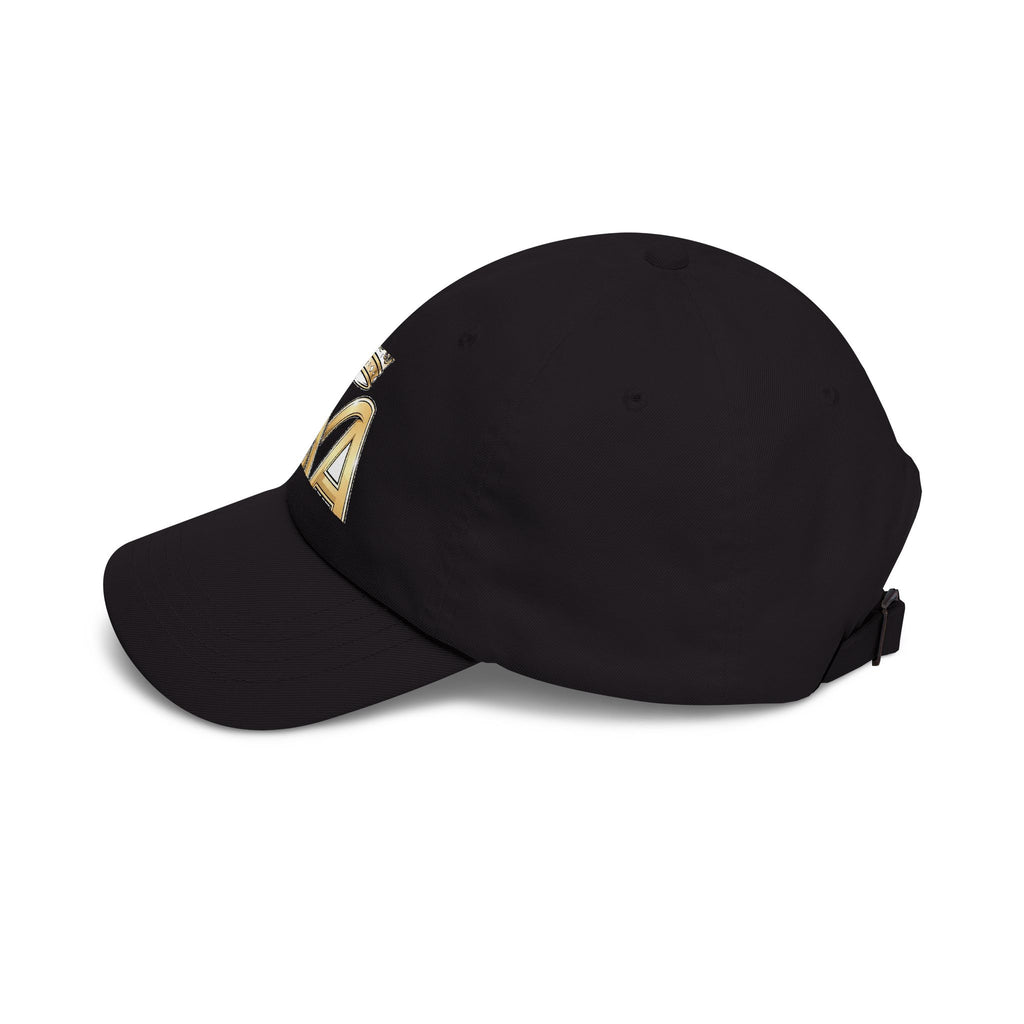 EverAfterWear HERO Crown Logo Refined Women's dad cap - headwear mockup with gold streetwear design - alternate view