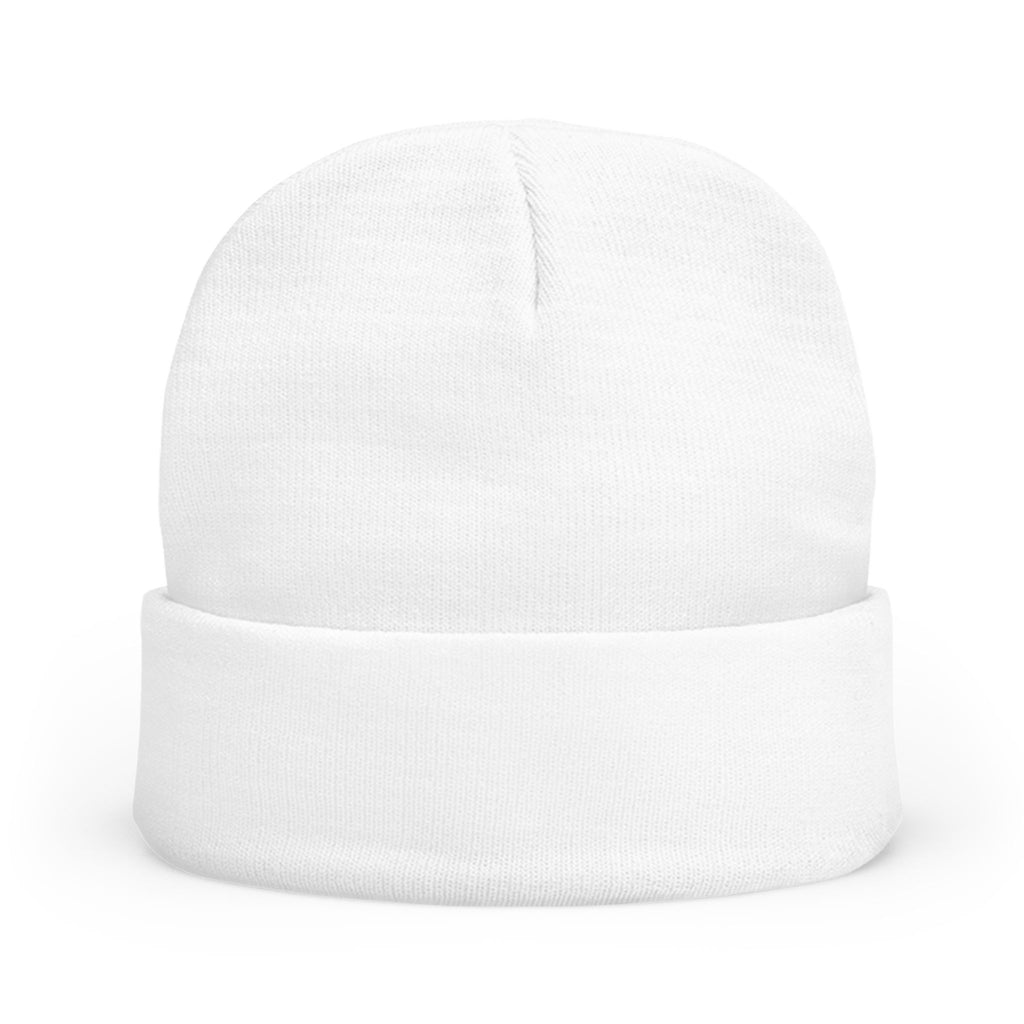 EverAfterWear HERO Crown EA Logo beanie - headwear mockup with gold streetwear design - alternate view