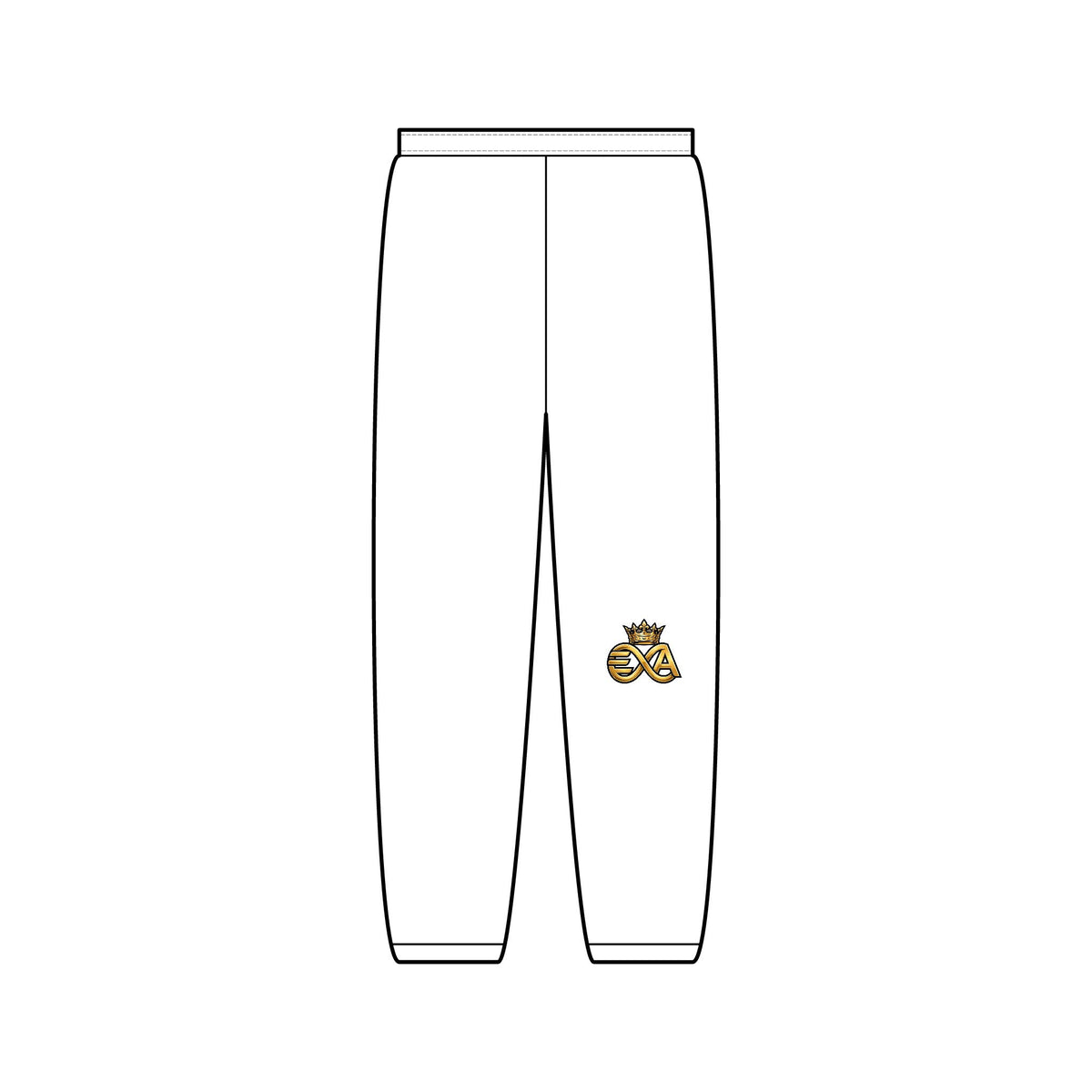 EverAfterWear HERO Crown Logo Men's sweatpants - product mockup with gold streetwear design