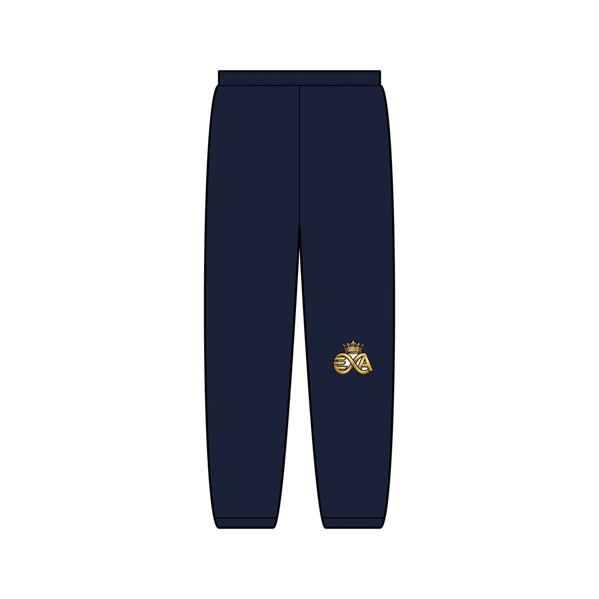 EverAfterWear HERO Crown Logo Men's sweatpants - product mockup with gold streetwear design - alternate view