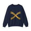 EverAfterWear Fine Line Infinity Men's sweatshirt - product mockup with gold streetwear design - alternate view