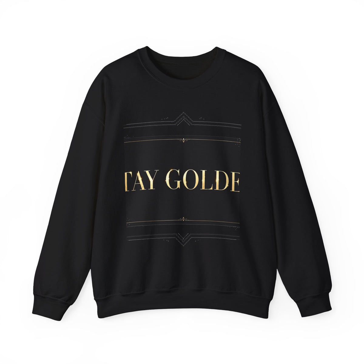 EverAfterWear Stay Golden Women's sweatshirt - product mockup with gold streetwear design - alternate view