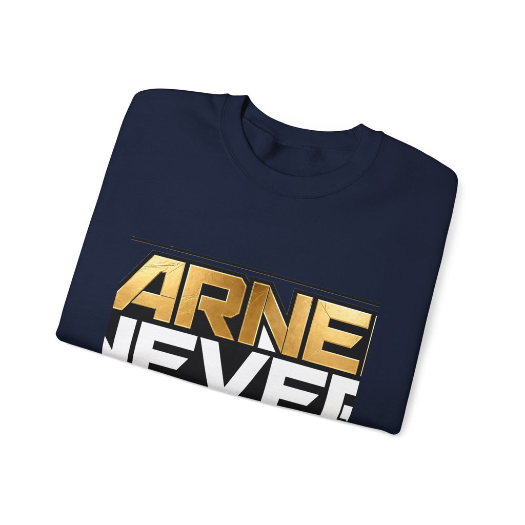 EverAfterWear Earned Never Given sweatshirt - product mockup with gold streetwear design - alternate view
