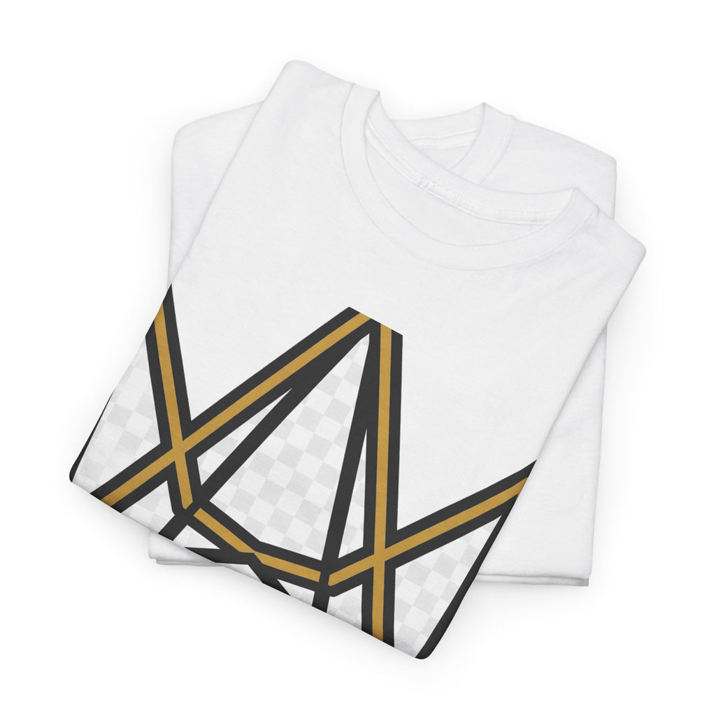 EverAfterWear EA Crown Monogram Men's tee - product mockup with gold streetwear design - alternate view