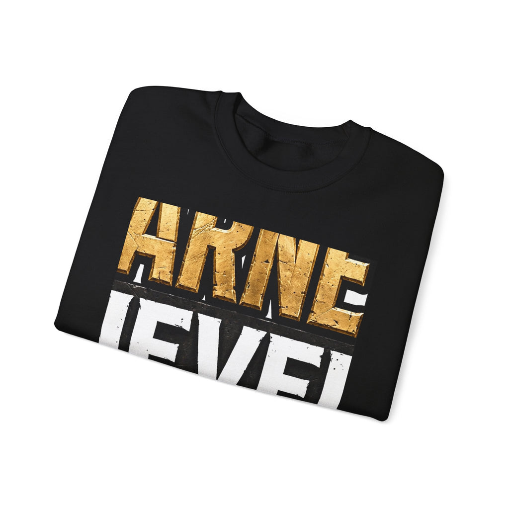 EverAfterWear Earned Never Given Men's sweatshirt - product mockup with gold streetwear design - alternate view