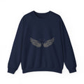 EverAfterWear Wing Outline Women's sweatshirt - product mockup with gold streetwear design - alternate view