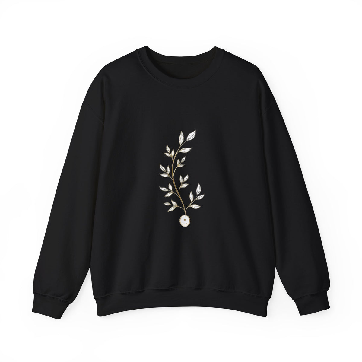 EverAfterWear Laurel sweatshirt - product mockup with gold streetwear design - alternate view