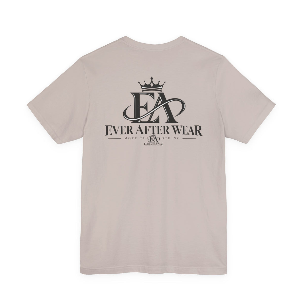 EverAfterWear Logo tee - product mockup with gold streetwear design - alternate view