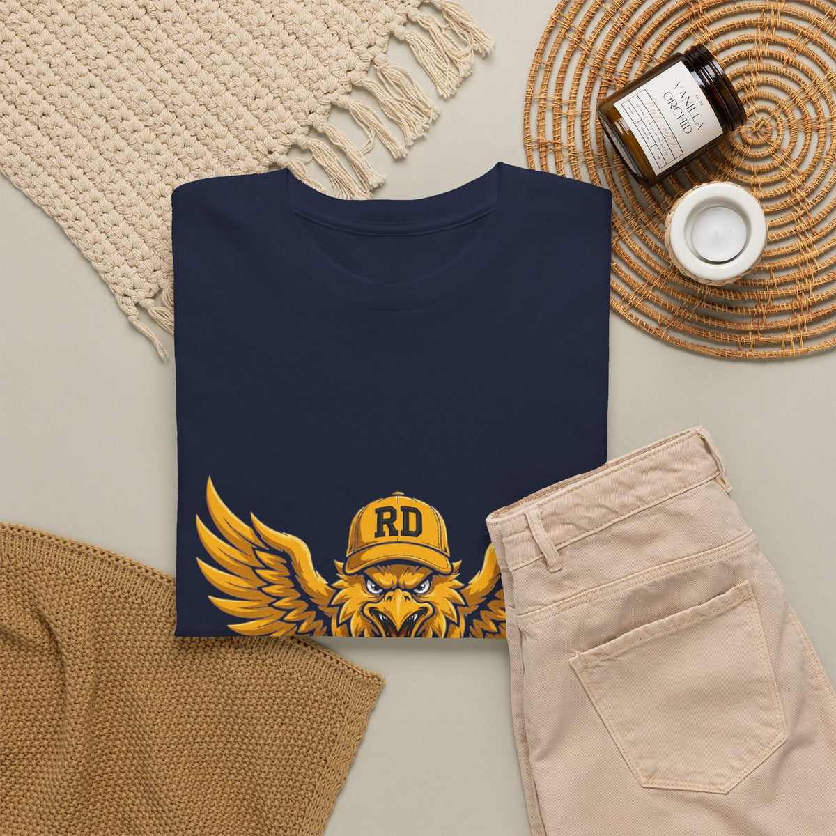 EverAfterWear Águila BEISBOL RD Unisex Heavy Cotton Tee – Dominican Baseball Graphic T-Shirt