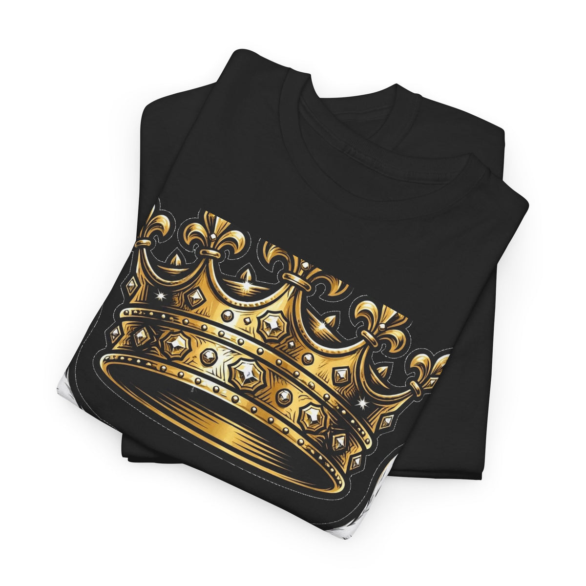 EverAfterWear Legacy Wings Crown Men's tee - product mockup with gold streetwear design - alternate view