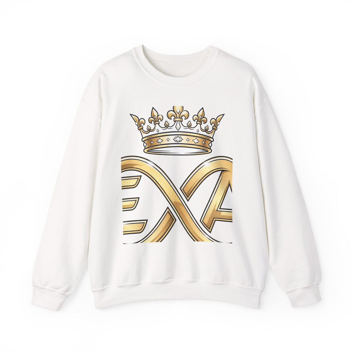 EverAfterWear HERO Crown Logo Refined Women's sweatshirt - product mockup with gold streetwear design