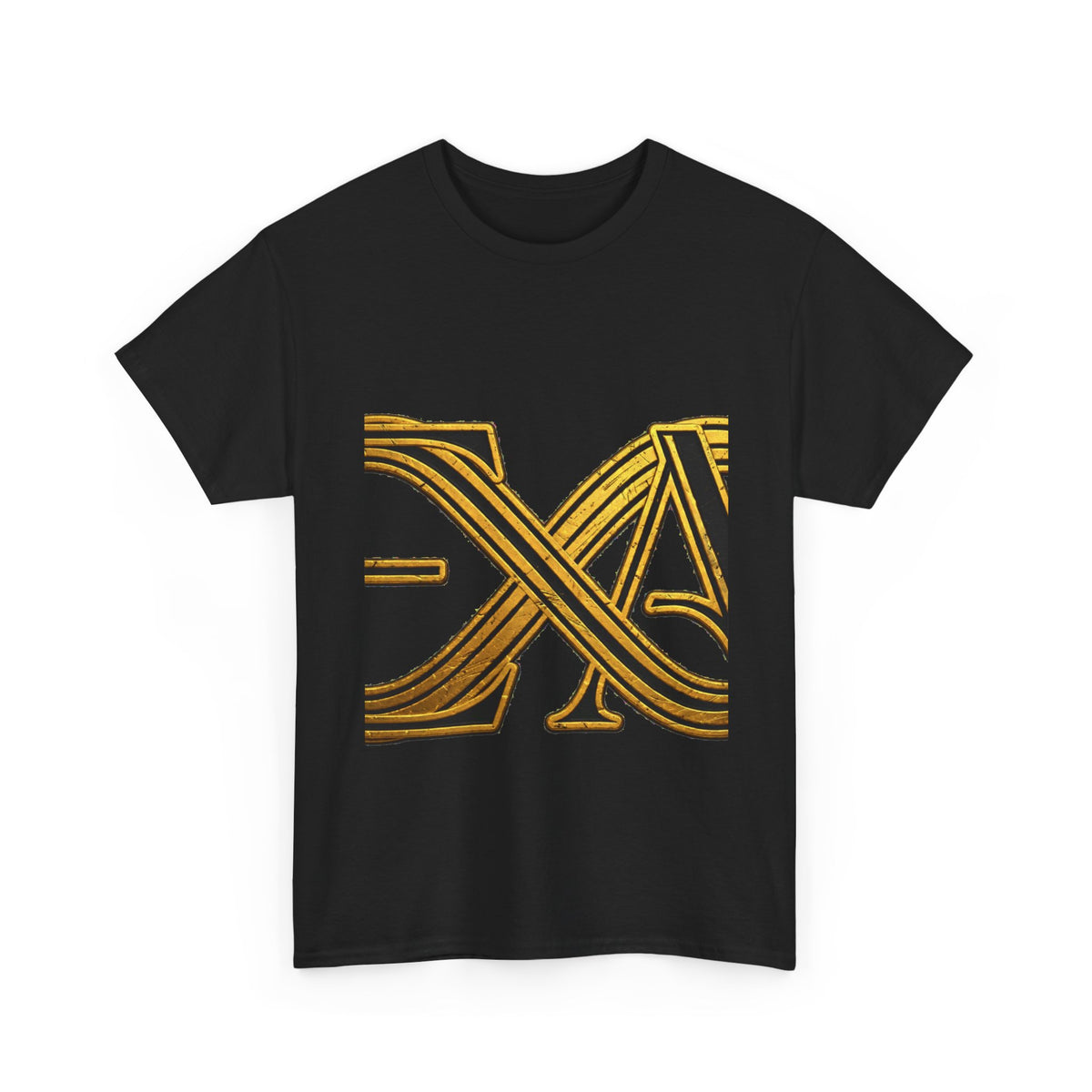 EverAfterWear Infinity EA Monogram Men's tee - product mockup with gold streetwear design - alternate view