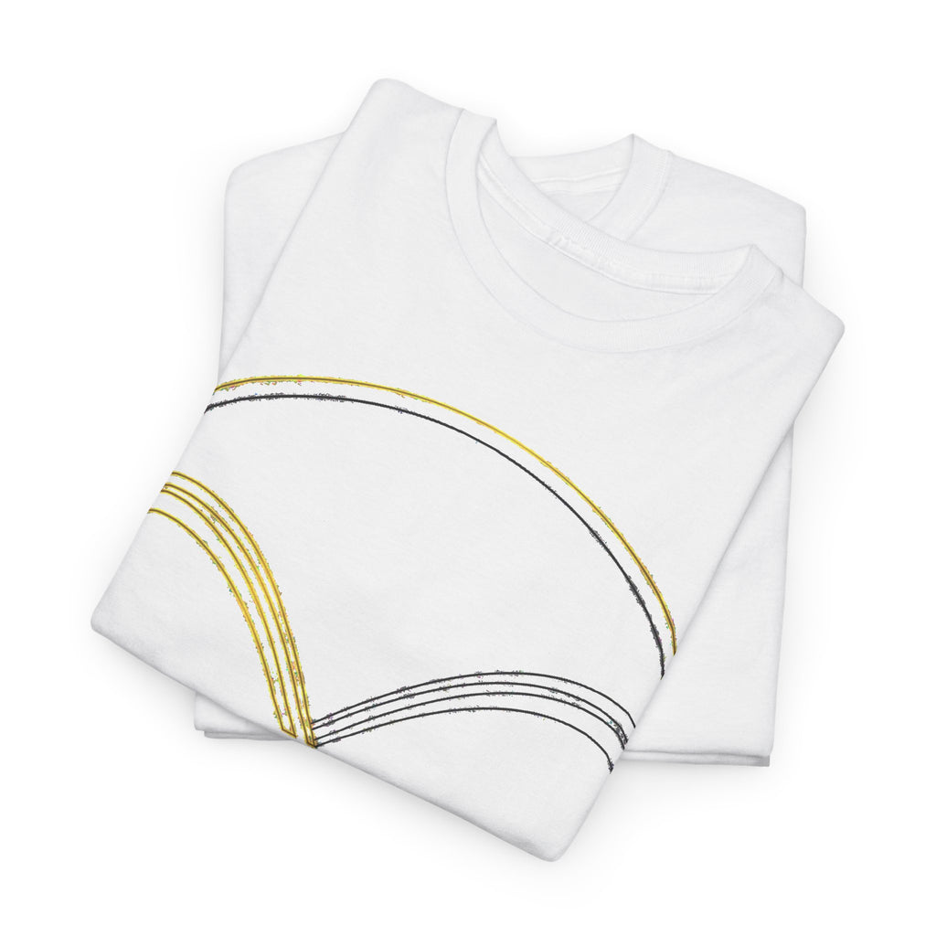 EverAfterWear Double Infinity EverAfter Women's tee - product mockup with gold streetwear design - alternate view