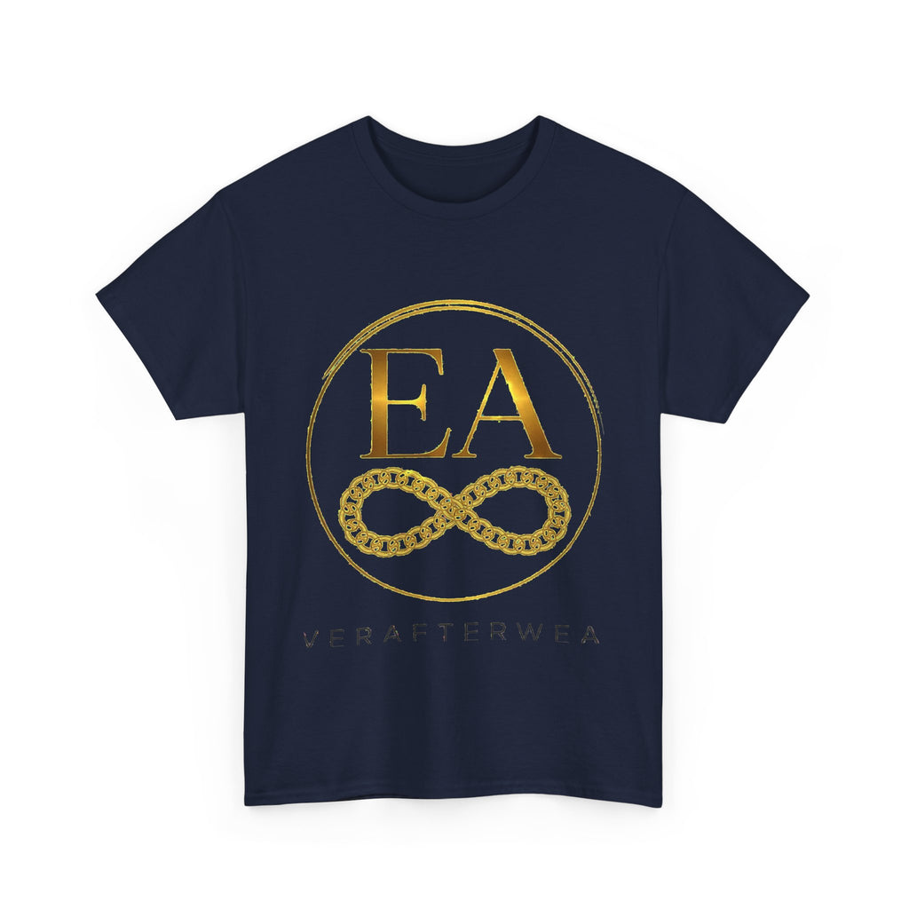 EverAfterWear Golden Chain Infinity Women's tee - product mockup with gold streetwear design - alternate view