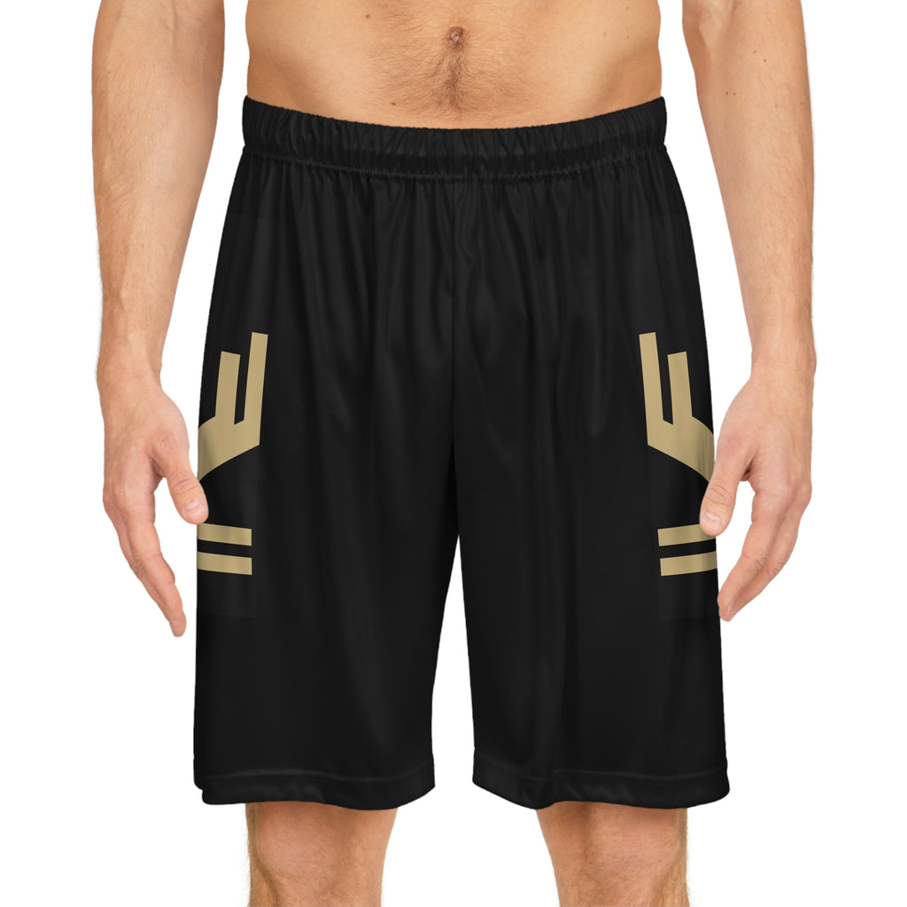 Gold Chevron Basketball Shorts