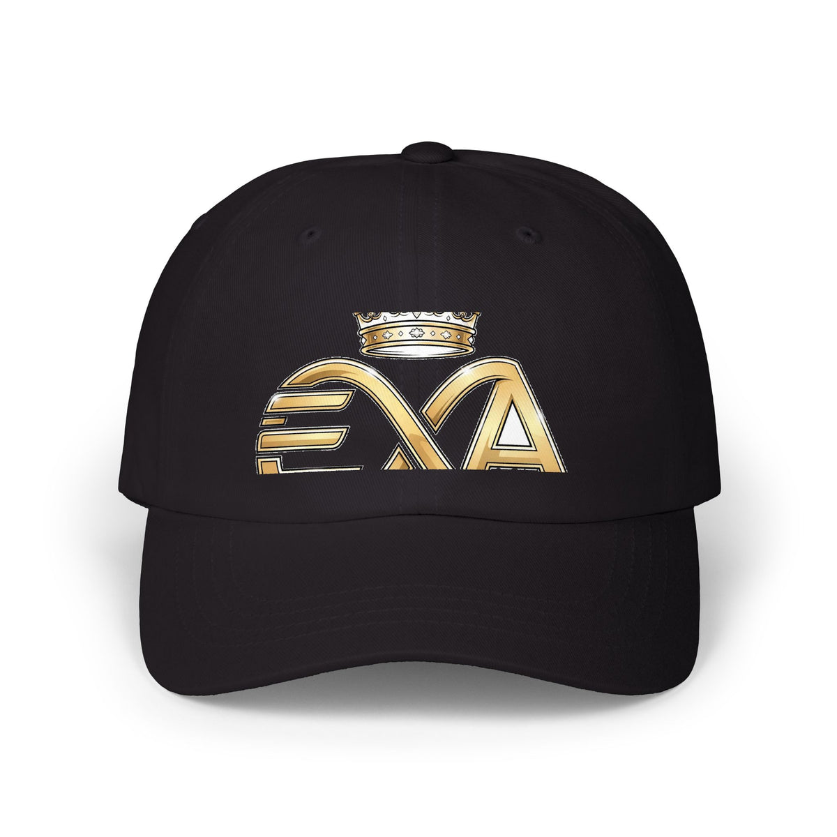 EverAfterWear HERO Crown Logo Refined Women's dad cap - headwear mockup with gold streetwear design - alternate view