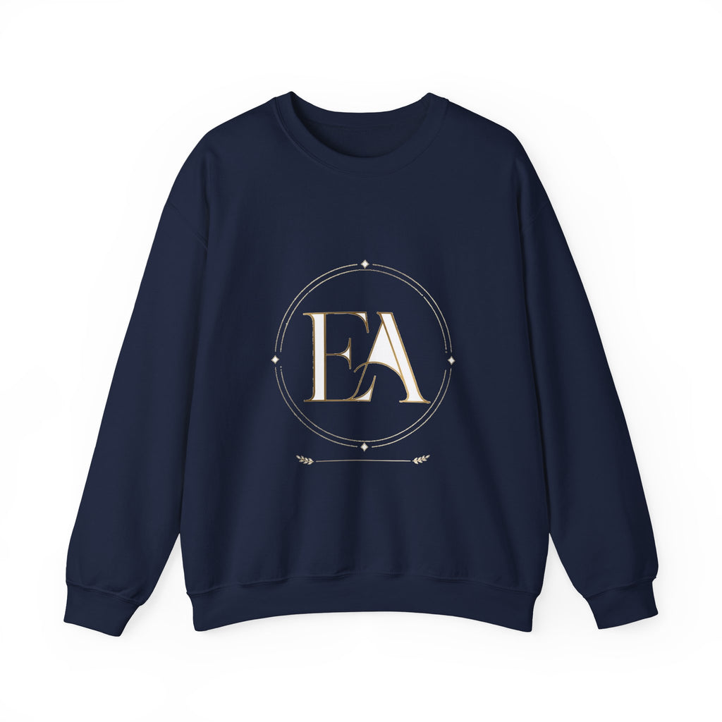 EverAfterWear EA Serif sweatshirt - product mockup with gold streetwear design - alternate view