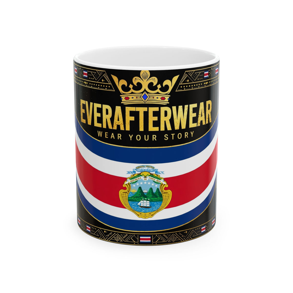 EverAfterWear Costa Rica Flag Mug