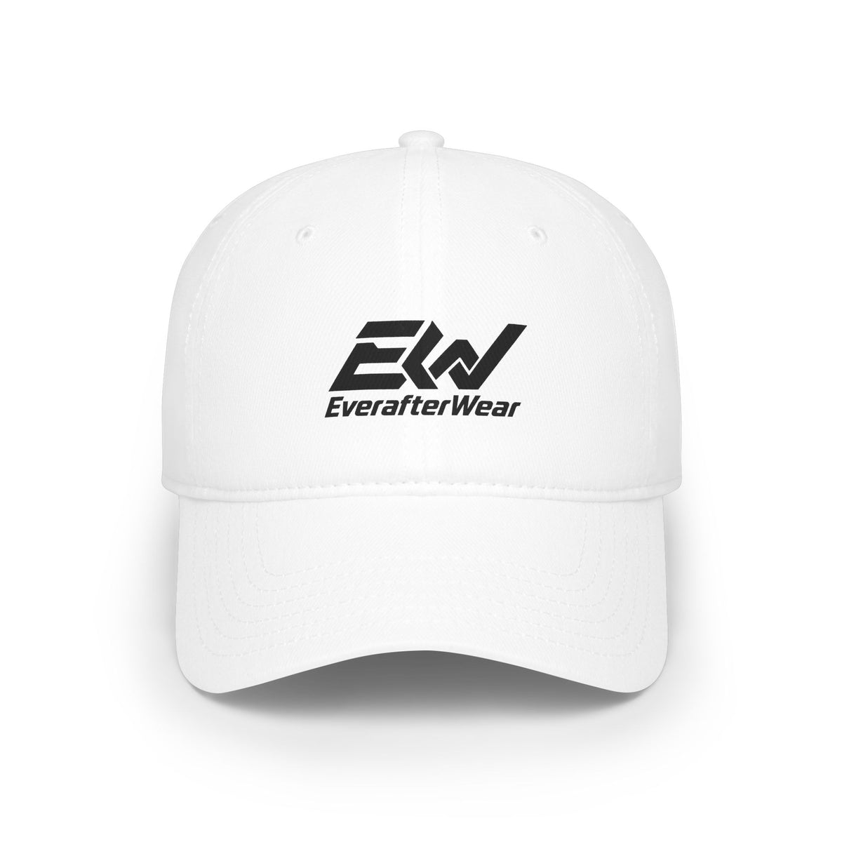 EverAfterWear Sport EW cap - headwear mockup with gold streetwear design - alternate view