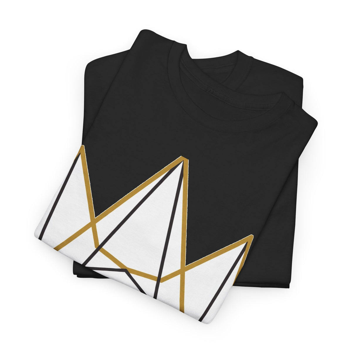 EverAfterWear EA Crown Monogram tee - product mockup with gold streetwear design - alternate view