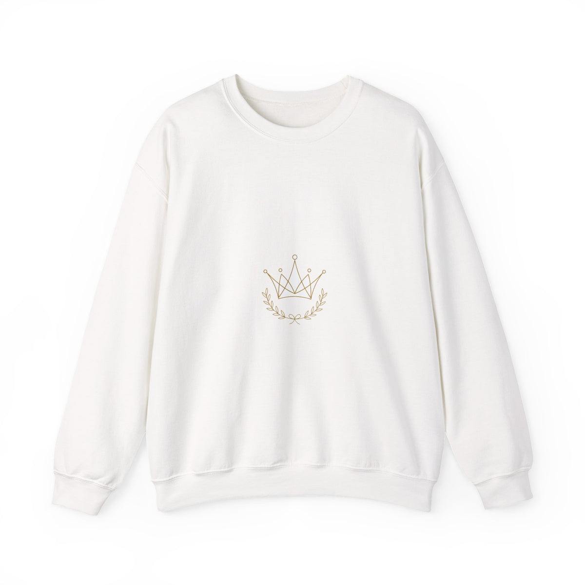 EverAfterWear Petit Crown sweatshirt - product mockup with gold streetwear design