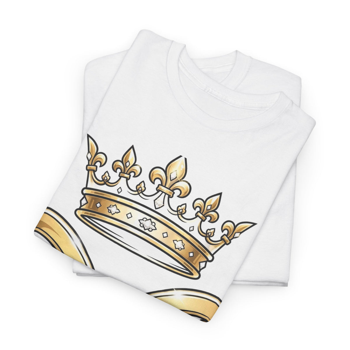 EverAfterWear HERO Crown Logo Refined Women's tee - product mockup with gold streetwear design - alternate view