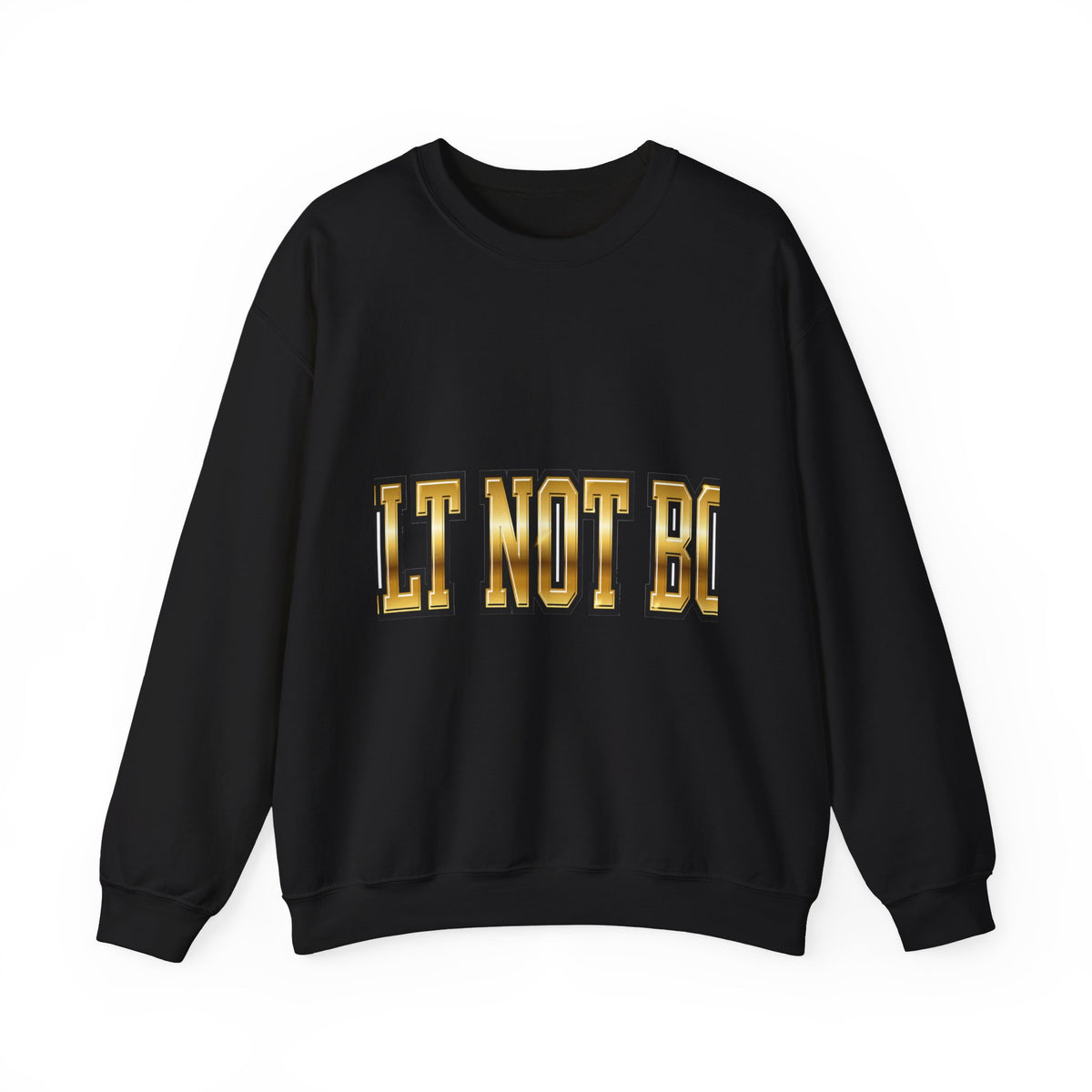 EverAfterWear Built Not Born sweatshirt - product mockup with gold streetwear design - alternate view